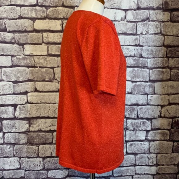 Patchington Red Short Sleeve Top Size L - Picture 6 of 9